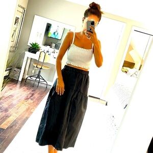 Sunday Best x Aritzia baby blue stretch crop body-con tank top size XXS